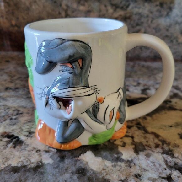 Vintage Ceramic 3D Bugs Bunny Mug (16oz) - Picture 2 of 9